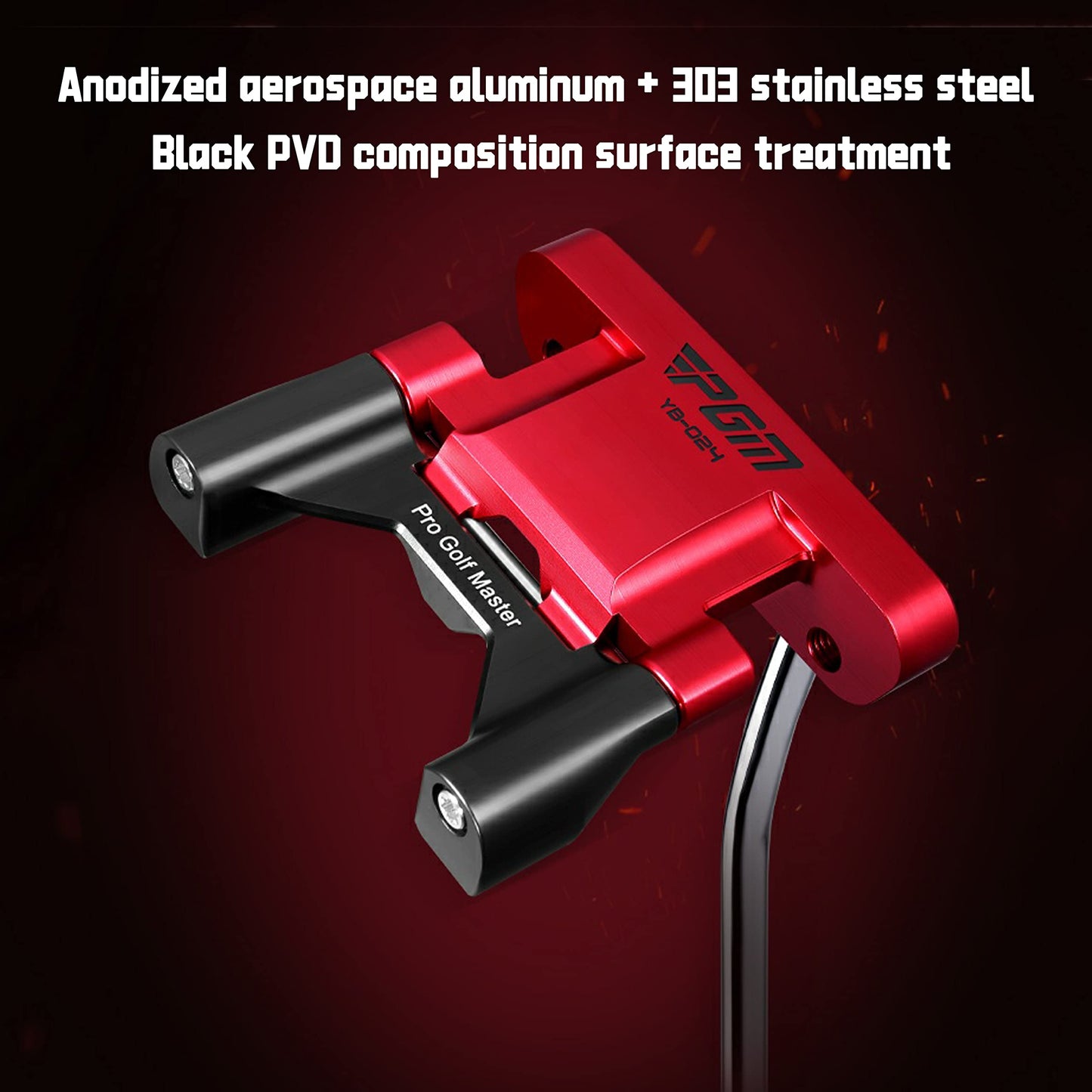 Паттер PGM Golf Club, 3-в-1 конвертируемая головка клюшки, сверхнизкий центр тяжести