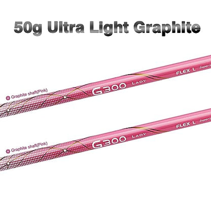 Комплект женский PGM  4 шт - титан, 1 вуд (#1), 2 айрон (#7, SW), 1 паттер с сумка-подставка - правая рука