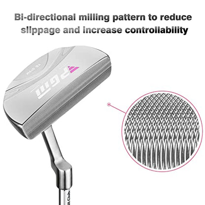 Комплект женский PGM  4 шт - титан, 1 вуд (#1), 2 айрон (#7, SW), 1 паттер с сумка-подставка - правая рука