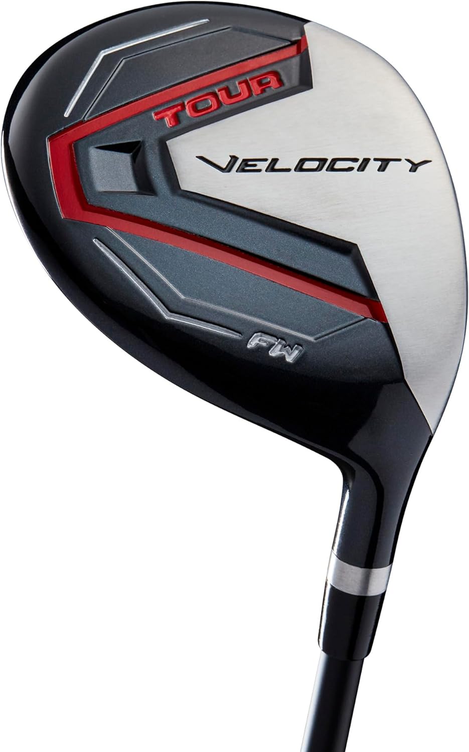 Полный набор для гольфа Wilson Tour Velocity с сумкой-стойкой — мужская правая рука, Regular Flex, черный/красный 