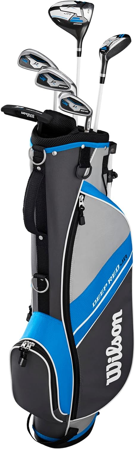 Полные комплекты для гольфа WILSON Teen and Junior Deep Red — для правшей, сумка-стойка 