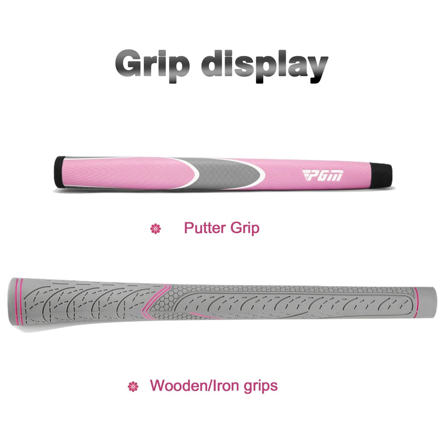 Комплект женский PGM  4 шт - титан, 1 вуд (#1), 2 айрон (#7, SW), 1 паттер с сумка-подставка - правая рука