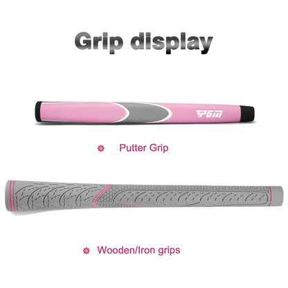 Комплект женский PGM  4 шт - титан, 1 вуд (#1), 2 айрон (#7, SW), 1 паттер с сумка-подставка - правая рука