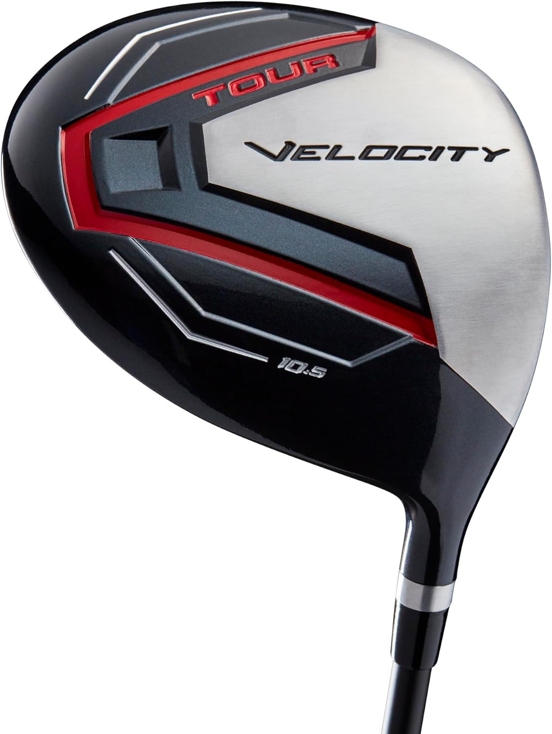 Полный набор для гольфа Wilson Tour Velocity с сумкой-стойкой — мужская правая рука, Regular Flex, черный/красный 