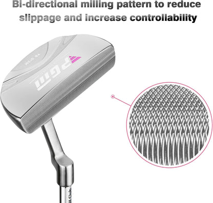 Комплект женский PGM  4 шт - титан 1 вуд, 2 айрон, 1 паттер сумка-подставка -LTG035-8