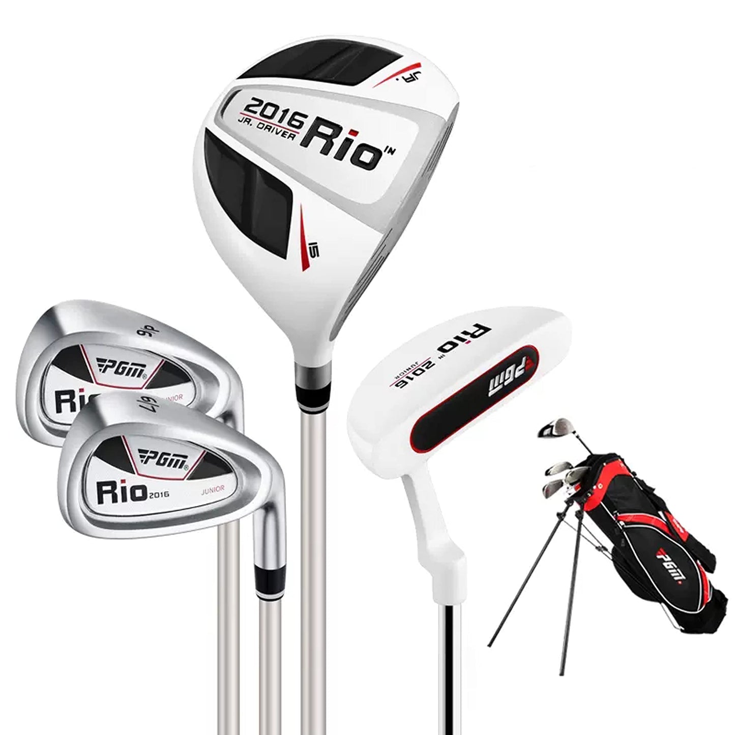 Комплект детский PGM -1 вуд, 2 айрон, 1 паттер, сумка, унисекс
