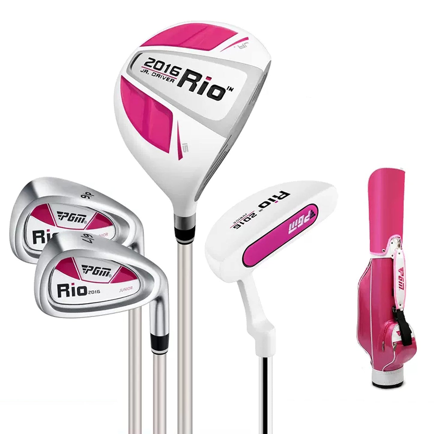 Комплект детский PGM -1 вуд, 2 айрон, 1 паттер, сумка, унисекс