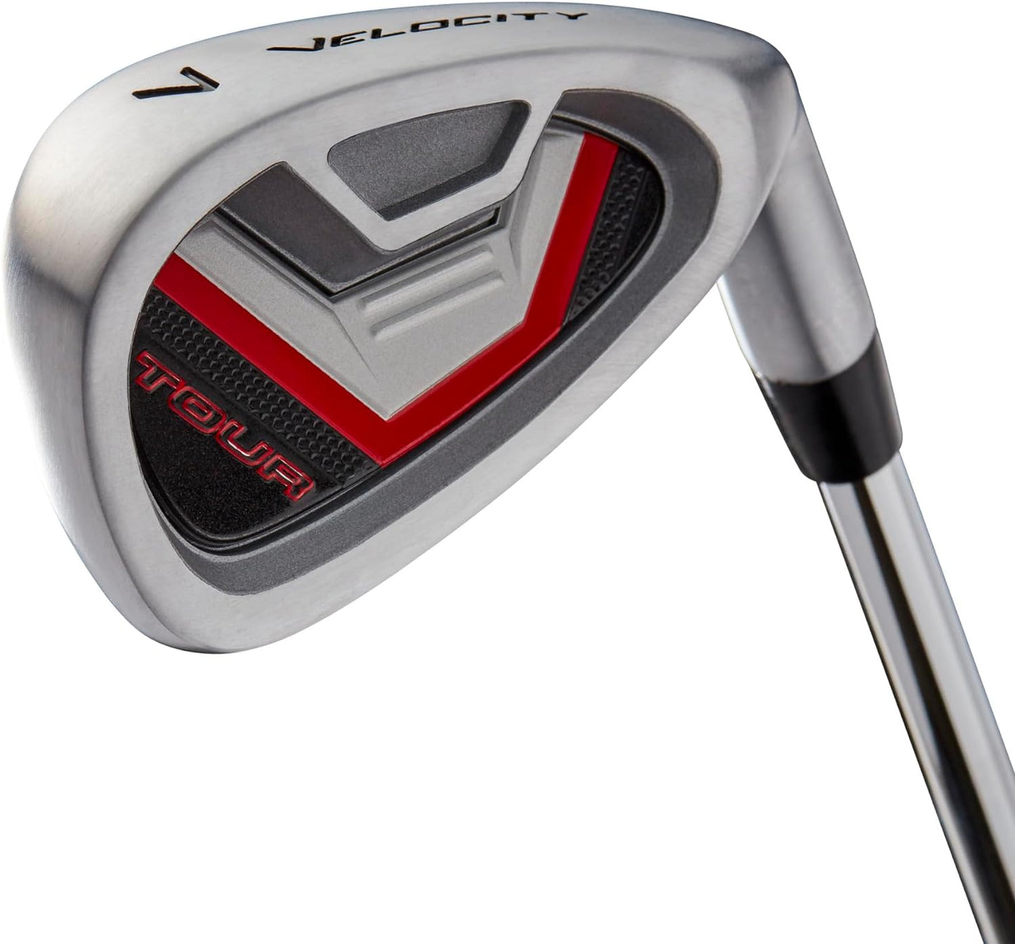 Полный набор для гольфа Wilson Tour Velocity с сумкой-стойкой — мужская правая рука, Regular Flex, черный/красный 
