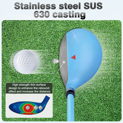 Комплект женский PGM  4 шт - титан, 1 вуд (#1), 2 айрон (#7, SW), 1 паттер с сумка-подставка - правая рука