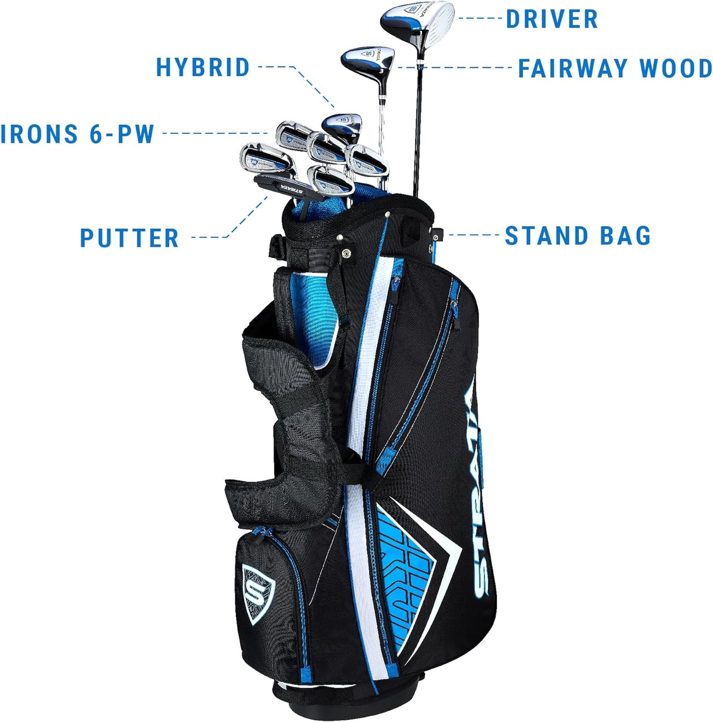 Комплект клюшек Callaway Golf Strata 12шт мужской, левая рука
