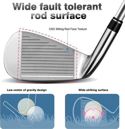 Комплект женский PGM  4 шт - титан 1 вуд, 2 айрон, 1 паттер сумка-подставка -LTG035-8