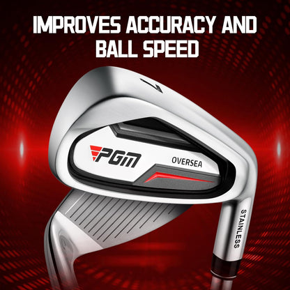 Комплект мужскойPGM - 12шт - 3 вуд (#1,3,5), 1 гибрид (#4H), 6 айрон (#5,6,7,8,9,PW), 1 вейдж (55°), 1 паттер, сумка подставка